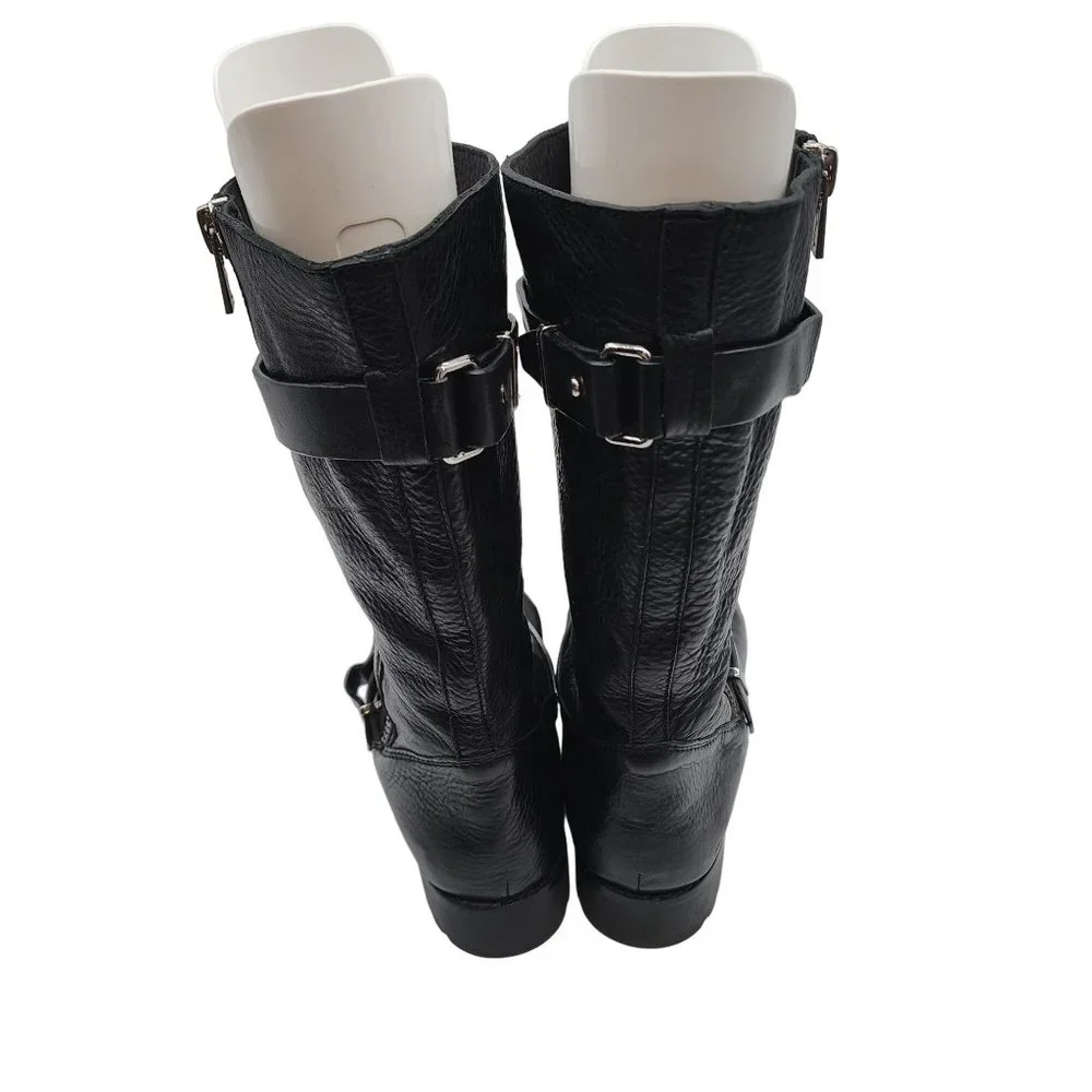 Coach Vanessa Leather Boots Moto Steampunk Goth Womens size 11B - Picture 4 of 7